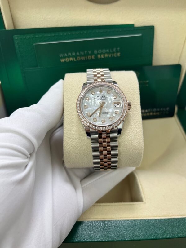 49E13E49-4F6B-469B-8C26-F96B4440E83C-scaled-1.jpg Rolex Datejust 31mm Mother Of Pearl Dial Rose Gold / Steel Reference #278381RBR