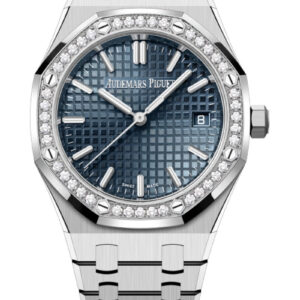 Audemars Piguet Royal Oak 34mm Stainless Steel Diamond Bezel Blue Dial 77451ST.ZZ.1361ST.04