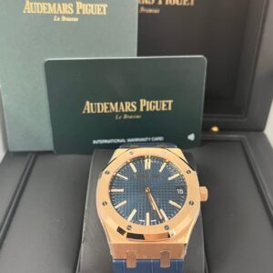 Audemars Piguet Royal Oak 41mm 18k Rose Gold Blue Dial Ref. 15510OR.OO.D315CR.02