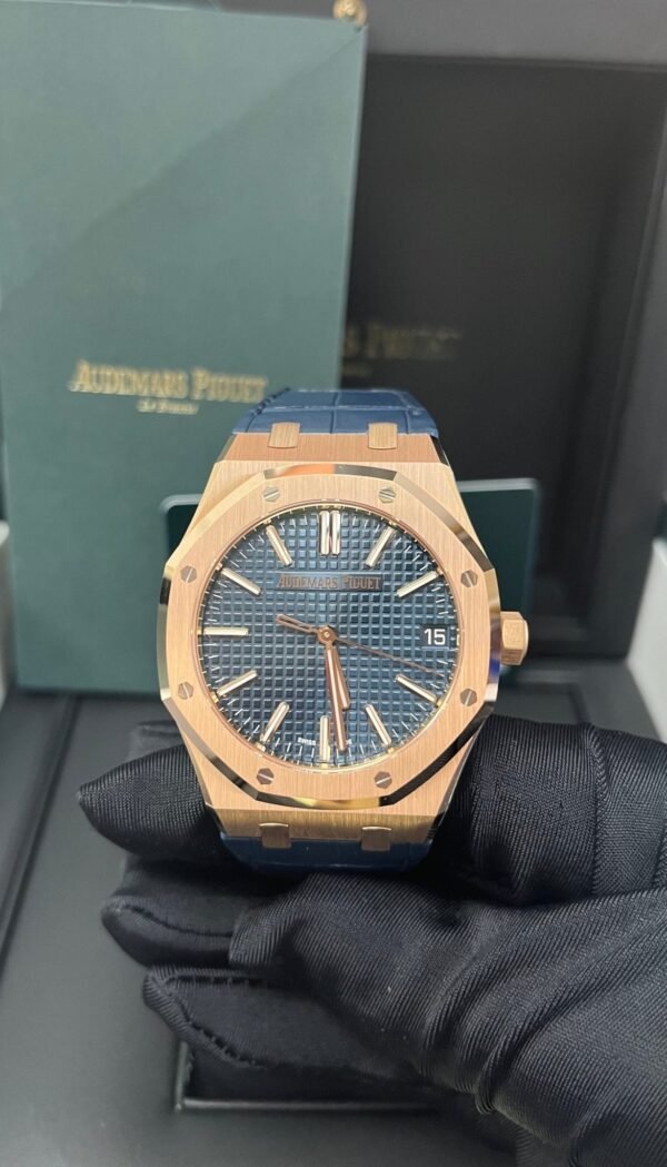 Audemars Piguet Royal Oak 41mm 18k Rose Gold Blue Dial Ref. 15510OR.OO.D315CR.02