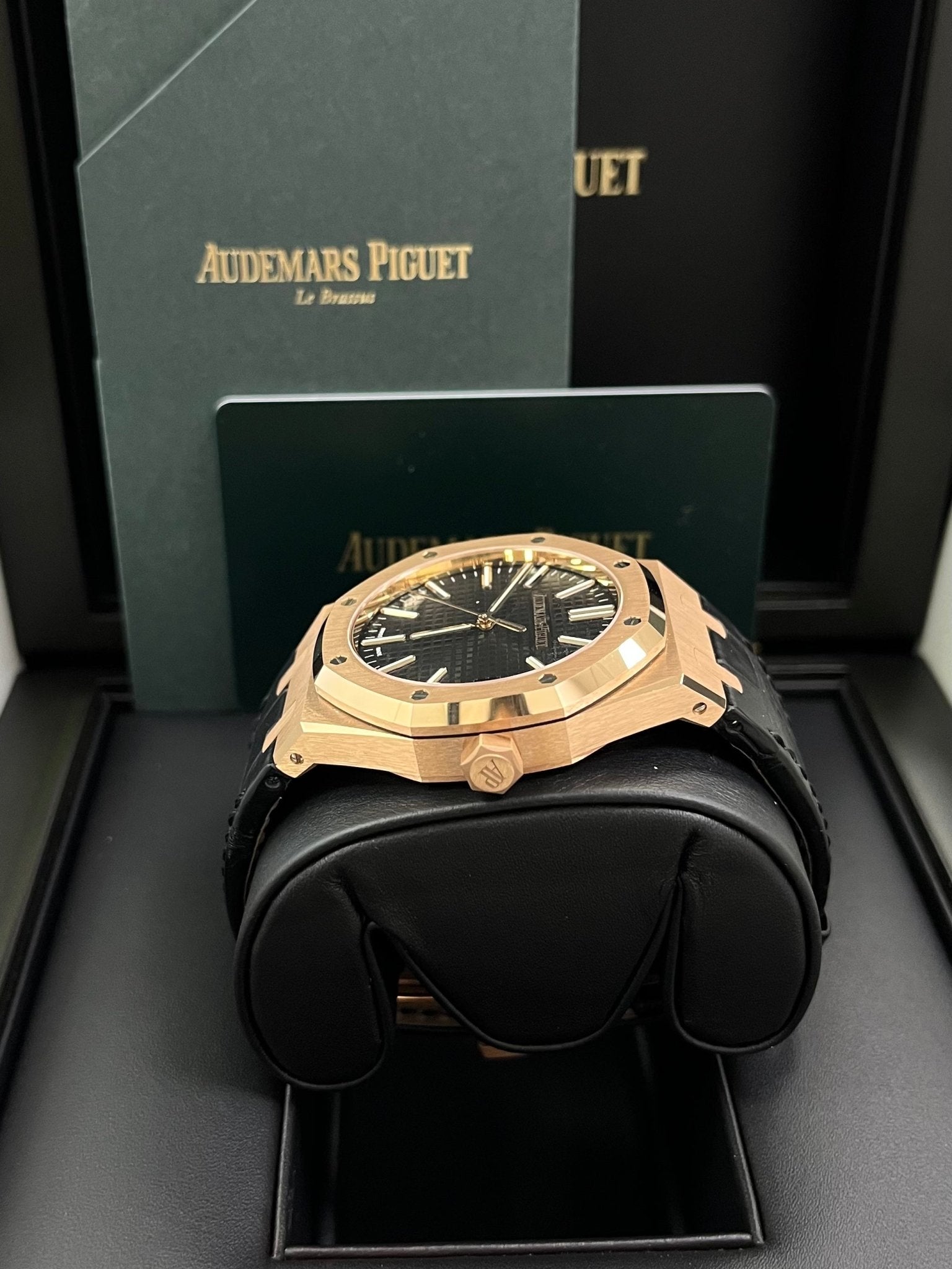 Audemars Piguet Royal Oak 41mm Rose Gold Black Dial 15510OR.OO.D002CR.02 - Image 5