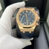 Audemars Piguet Royal Oak Chronograph 41mm 18k Rose Gold Blue Dial On Leather 26240OR.OO.D315CR.02
