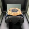 Audemars Piguet Royal Oak Chronograph 41mm 18k Rose Gold Blue Dial On Leather 26240OR.OO.D315CR.02