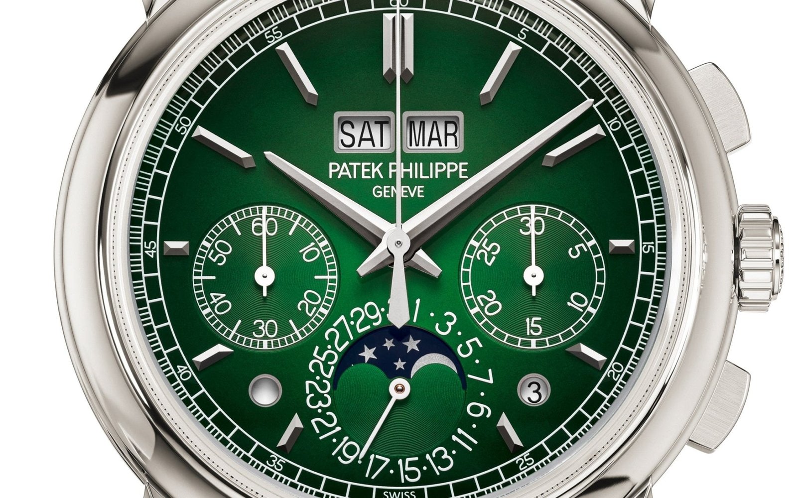 Patek Philippe Perpetual Calendar Chronograph Grand Complications Platinum Green Dial 5270P-0014 - Image 2