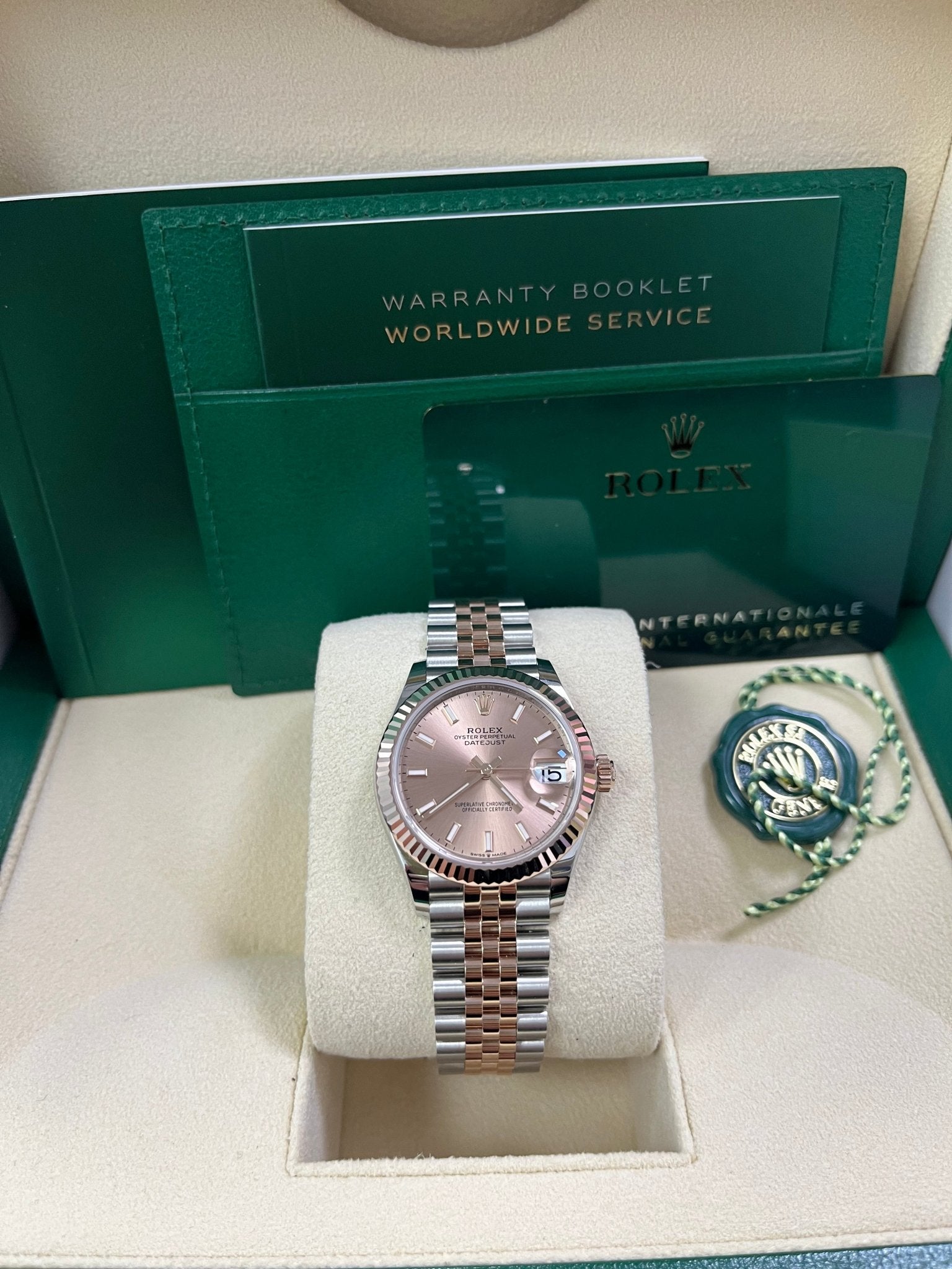 Rolex Datejust 31 Steel and Rose Gold Jubilee Bracelet / Index Pink Dial 278271 - Image 2