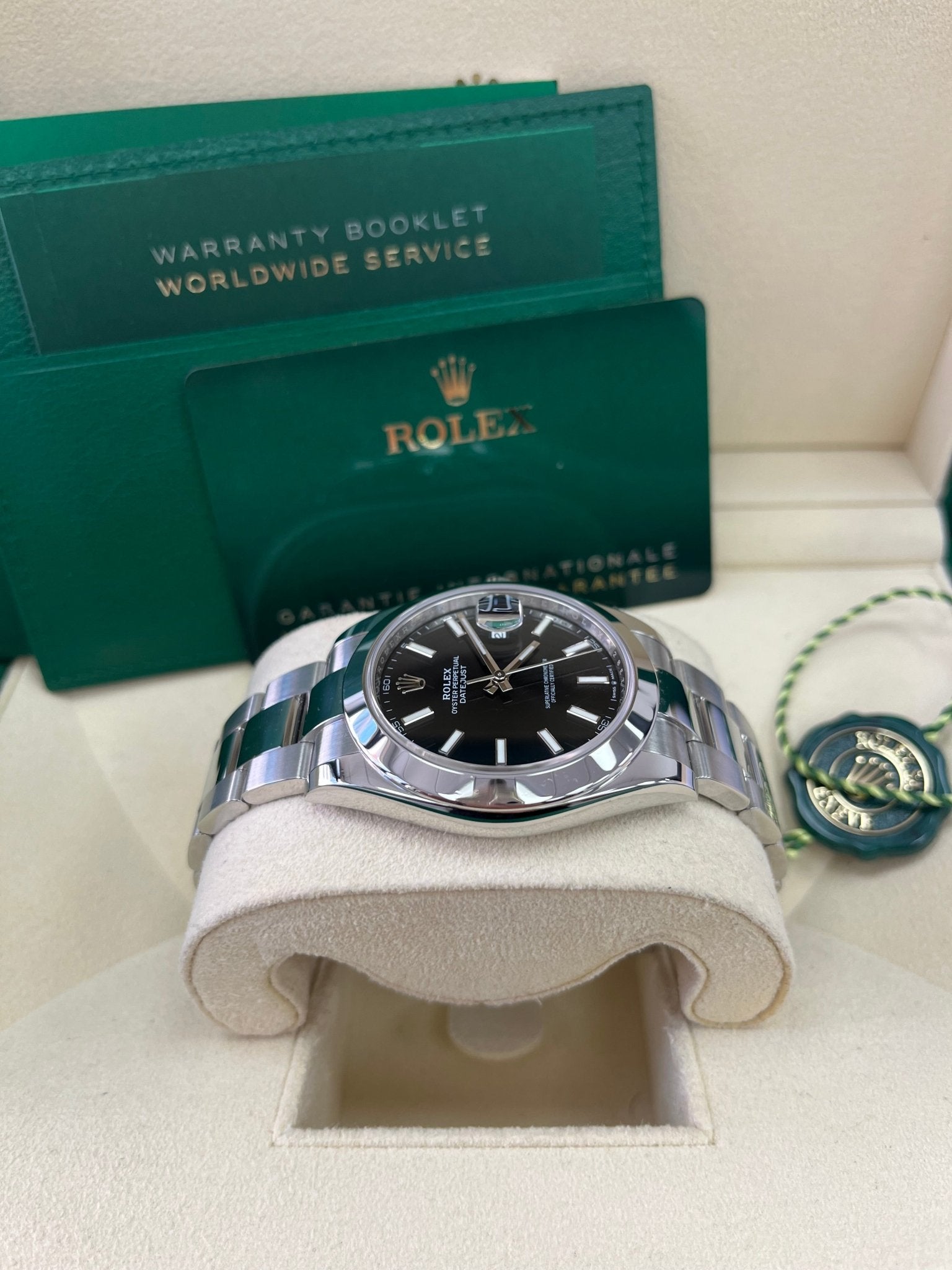Rolex Datejust 41 Stainless Steel & White Gold - Black Index Dial - Smooth Bezel (Ref# 126300) - Image 4