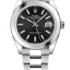 Rolex Datejust 41 Stainless Steel & White Gold - Black Index Dial - Smooth Bezel (Ref# 126300)