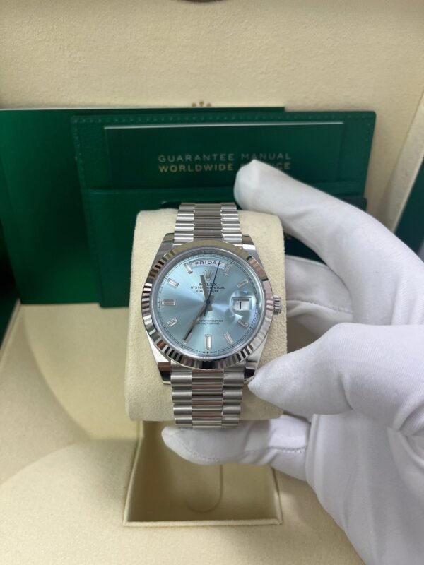 rolex-day-date-40-platinum-day-date-40-watch-fluted-bezel-ice-blue-baguette-dial-228236-609660.jpg Rolex Day-Date 40 Platinum Day-Date 40 Watch - Fluted Bezel - Ice Blue Baguette Dial 228236