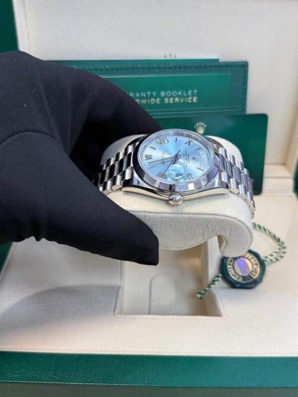 Rolex Day-Date 40 Platinum/ Ice-blue dial /President bracelet (Ref # 228206)