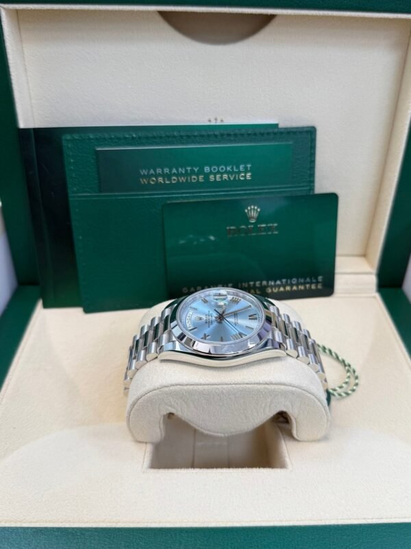 Rolex Day-Date 40 Platinum/ Ice-blue dial /President bracelet (Ref # 228206)