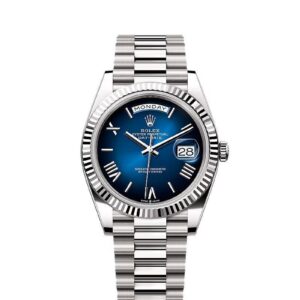 Rolex Day-Date 40 White Gold Blue Ombré Dial 228239