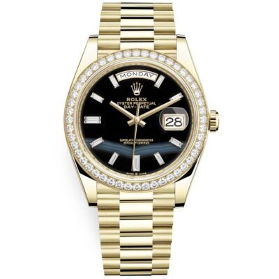 rolex-day-date-40-yellow-gold-day-date-40-watch-bezel-black-baguette-diamond-dial-228348rbr-926730.jpg Rolex Day-Date 40 Yellow Gold Day-Date 40 Watch - Bezel - Black Baguette Diamond Dial 228348RBR