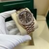 rolex-everose-gold-day-date-40-watch-everose-gold-bezel-chocolate-baguette-diamond-dial-president-bracelet-ref228345rbr-504590.jpg Rolex Everose Gold Day-Date 40 Watch - Everose Gold Bezel - Chocolate Baguette Diamond Dial - President Bracelet (REF#228345RBR)
