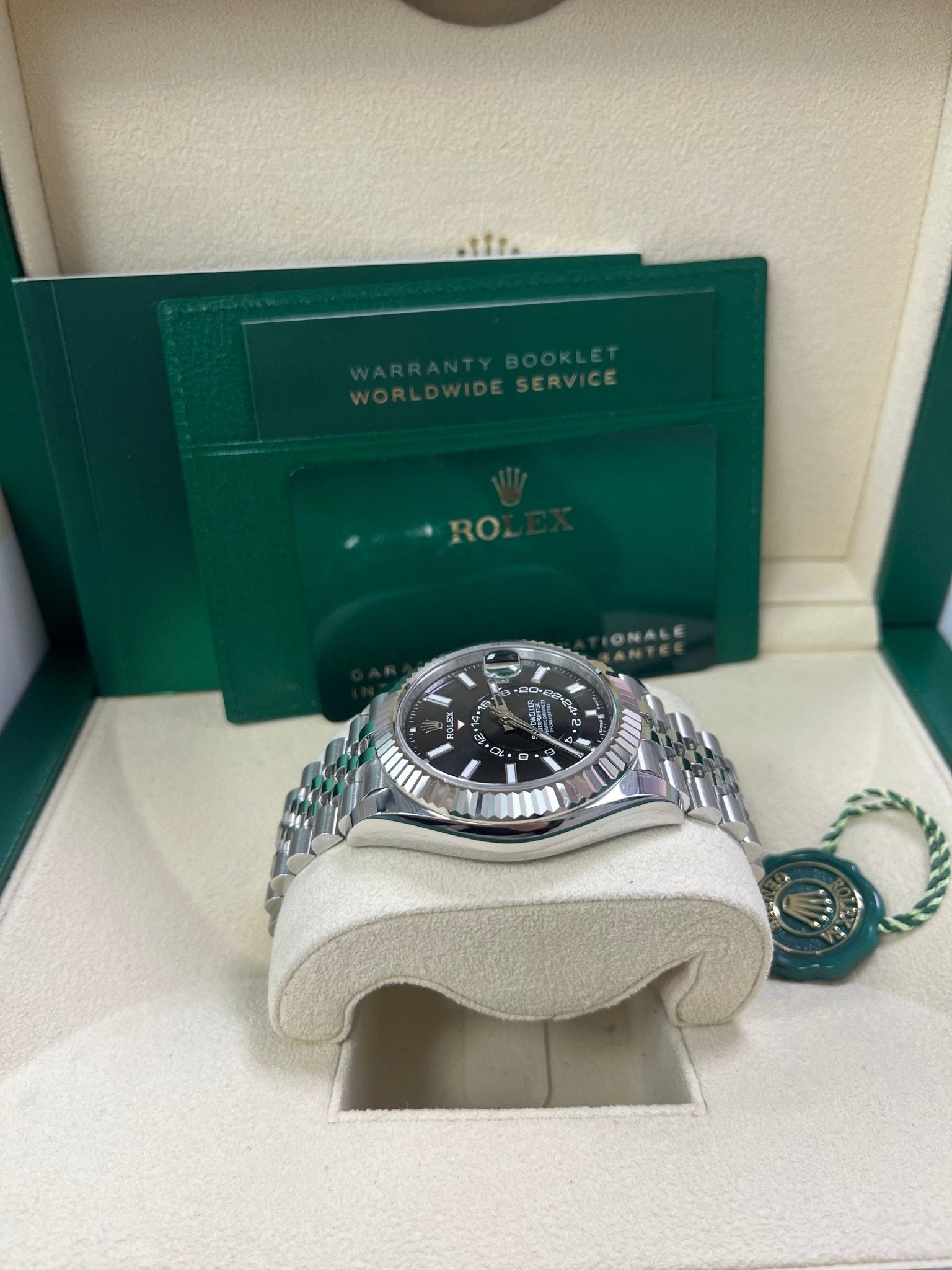 Rolex Sky-Dweller Fluted Bezel Black Index Dial Jubilee Bracelet 336934 - Image 3