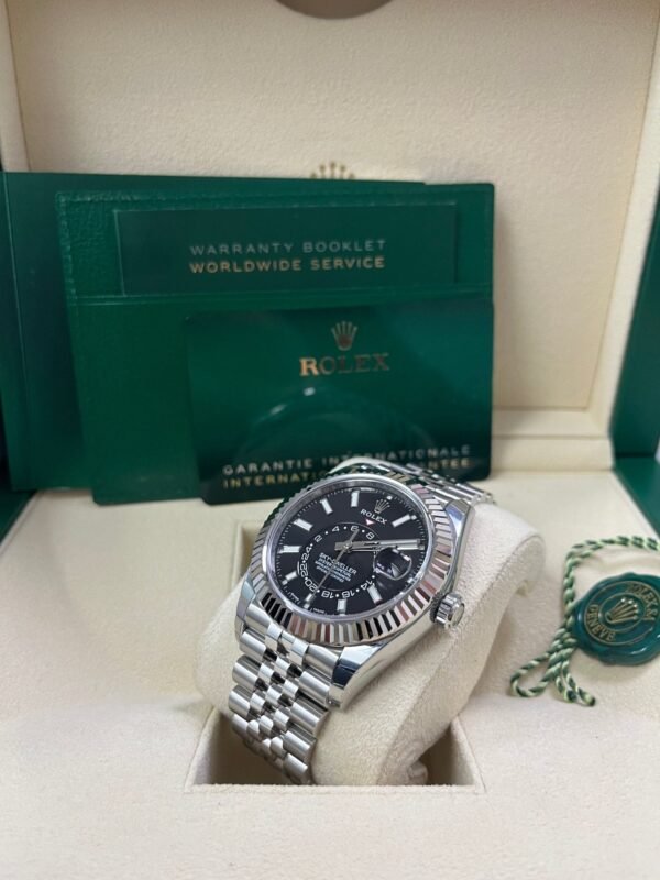 Rolex White Rolesor Sky-Dweller Black Index Dial  Jubilee Bracelet (Ref# 326934)