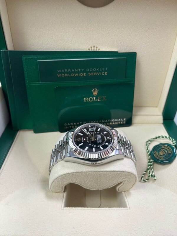 Rolex White Rolesor Sky-Dweller Black Index Dial  Jubilee Bracelet (Ref# 326934)