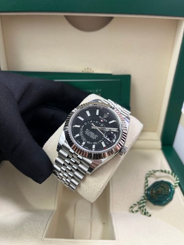 Rolex White Rolesor Sky-Dweller Black Index Dial  Jubilee Bracelet (Ref# 326934)