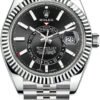 Rolex White Rolesor Sky-Dweller Black Index Dial  Jubilee Bracelet (Ref# 326934)