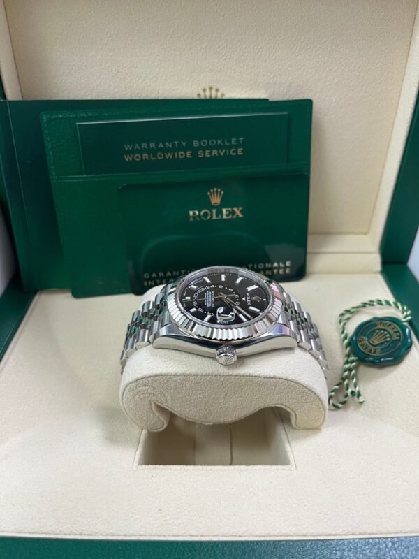 Rolex White Rolesor Sky-Dweller Black Index Dial  Jubilee Bracelet (Ref# 326934)