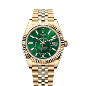 2025 New Release Rolex Sky-Dweller Yellow Gold 42mm – Bright Green Dial (Ref. 336938)
